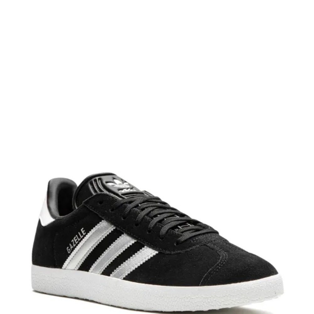 Adidas Gazelle Black/ Silver Metallic Suede Sneakers